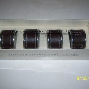 Pier  1 Imports Stitched Leather Napkin Rings